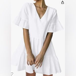 White dress spring summer mini
